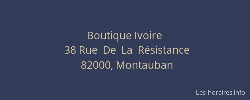 Boutique Ivoire