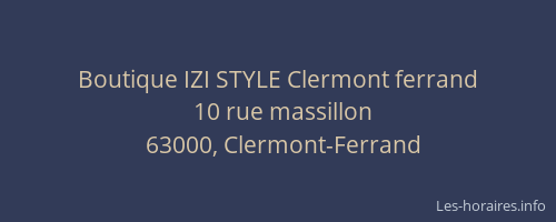 Boutique IZI STYLE Clermont ferrand
