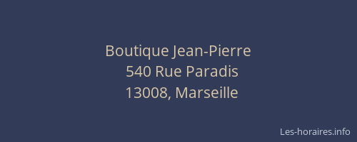 Boutique Jean-Pierre
