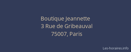 Boutique Jeannette