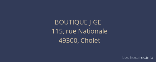 BOUTIQUE JIGE