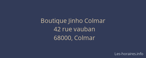 Boutique Jinho Colmar