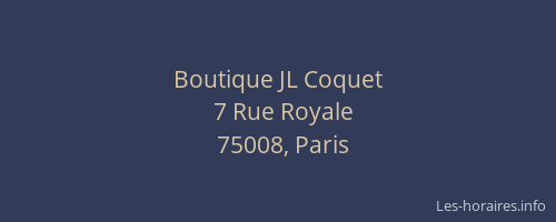 Boutique JL Coquet