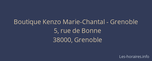 Boutique Kenzo Marie-Chantal - Grenoble