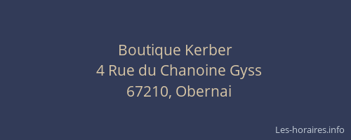 Boutique Kerber