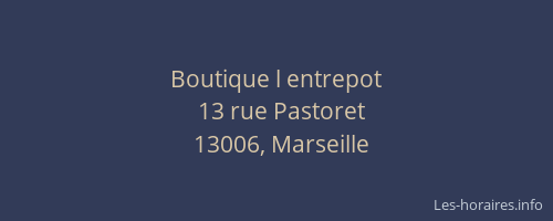 Boutique l entrepot
