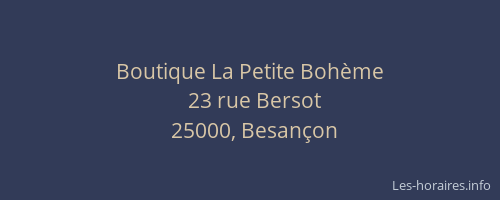 Boutique La Petite Bohème