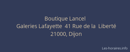 Boutique Lancel