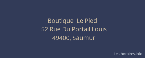 Boutique  Le Pied