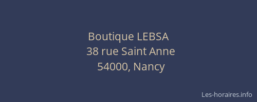 Boutique LEBSA