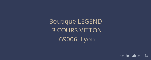 Boutique LEGEND