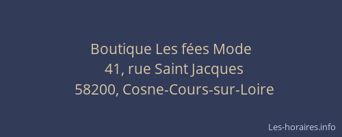 Boutique Les f&eacute;es Mode