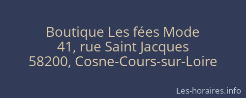 Boutique Les fées Mode