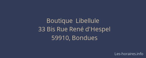Boutique  Libellule