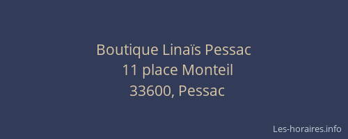 Boutique Lina&iuml;s Pessac