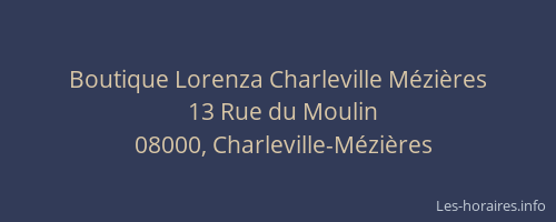 Boutique Lorenza Charleville Mézières