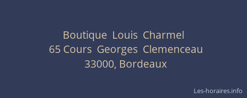 Boutique  Louis  Charmel