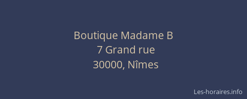 Boutique Madame B