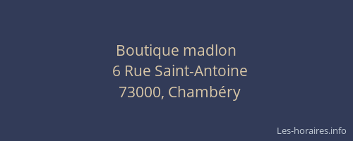 Boutique madlon