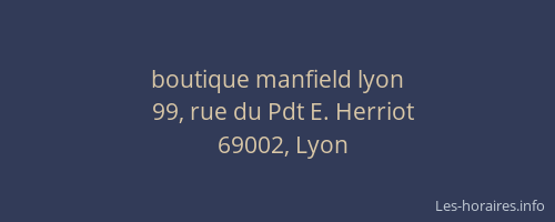 boutique manfield lyon