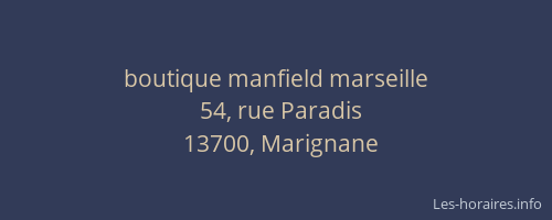 boutique manfield marseille