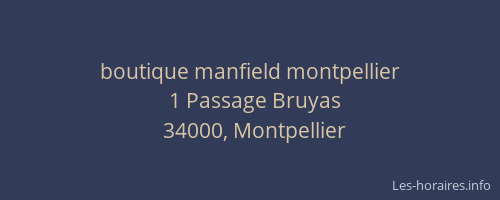 boutique manfield montpellier