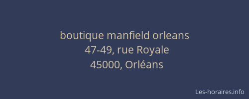 boutique manfield orleans