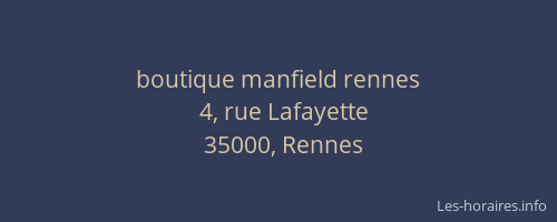 boutique manfield rennes