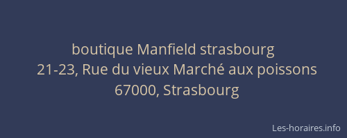 boutique Manfield strasbourg