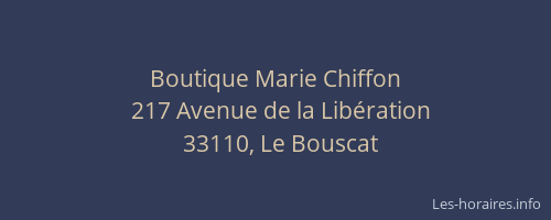Boutique Marie Chiffon