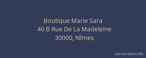 Boutique Marie Sara