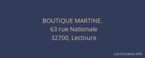 BOUTIQUE MARTINE.