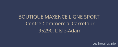 BOUTIQUE MAXENCE LIGNE SPORT