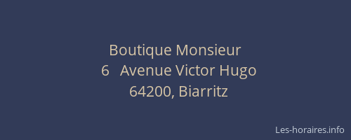 Boutique Monsieur