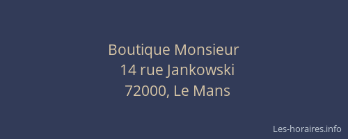 Boutique Monsieur