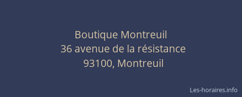 Boutique Montreuil