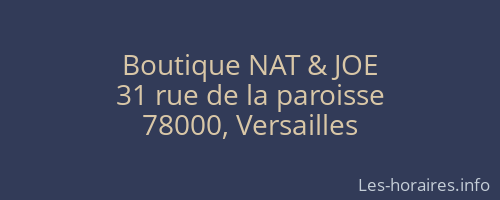 Boutique NAT & JOE