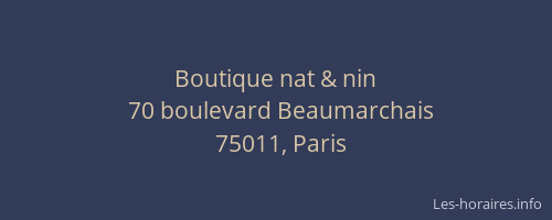 Boutique nat & nin