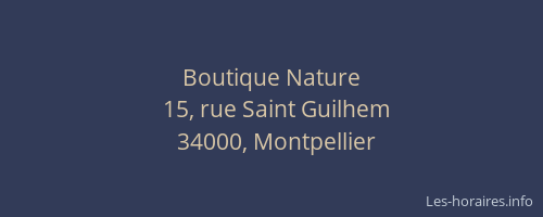 Boutique Nature