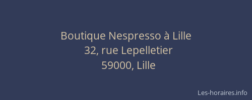 Boutique Nespresso à Lille