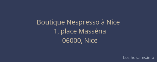 Boutique Nespresso à Nice