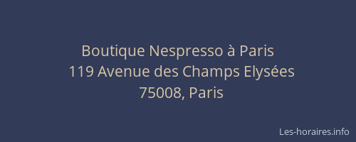 Boutique Nespresso à Paris
