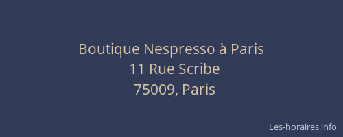 Boutique Nespresso à Paris