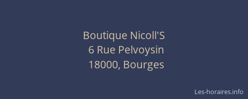 Boutique Nicoll'S