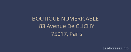 BOUTIQUE NUMERICABLE