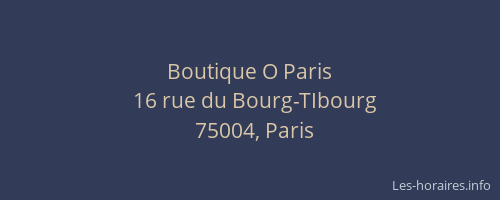 Boutique O Paris