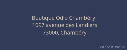 Boutique Odlo Chambéry