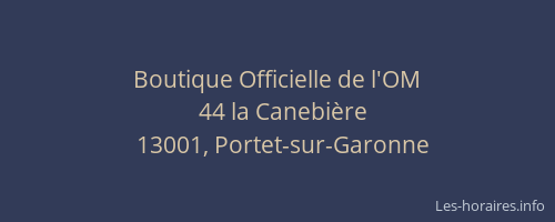 Boutique Officielle de l'OM