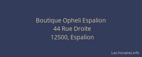 Boutique Opheli Espalion