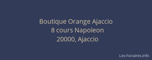 Boutique Orange Ajaccio